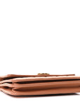 Calfskin Quilted Boy Square Wallet on Chain WOC Brown
