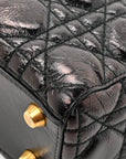 Crinkled Patent Cannage Small Lucky Badges My Lady D1OR Black