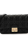 Lambskin Cannage Medium Miss D1OR Flap Black