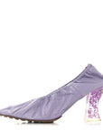 Crushed Nappa Glitter Plexiglass Almond Pumps 40 Lilac