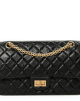 Aged Calfskin Quilted 2.55 Reissue 225 Flap Black