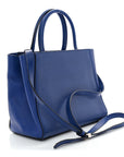 Vitello Elite Petite 2Jours Tote Blue Neon