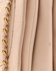 Lambskin Quilted Small Trendy Spirit Top Handle Bag Beige