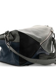 Calfskin Puzzle Bag XL Grey Blue