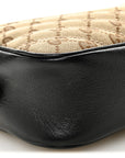 Monogram Matelasse Diagonal Small GG Marmont Chain Shoulder Bag Beige Black