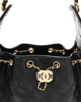 Caviar Quilted Small CHNL 25 Handbag Black