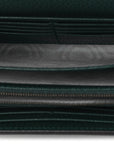 Calfskin Garden Dionysus Chain Wallet Emerald