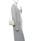Patent Nappa Intrecciato Mini Loop Camera Bag White