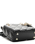 Lambskin Cannage Micro Lady D1OR Black