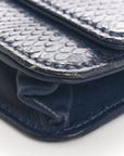 Snakeskin Wallet On Chain WOC Blue