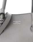 Smooth Calfskin Small Hampton Carry All Bag Grey