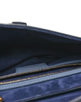 Calfskin Gradient Saddle Bag Indigo Blue