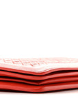 Nappa Intrecciato Continental Wallet on Chain Red