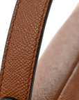 Grained Calfskin Saddle Bag With Strap Camello