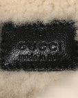 Sakai Be Green Calfskin Shearling Mini Dionysus Top Handle Bag Black