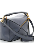 Calfskin Small Puzzle Bag Atlantic Blue