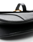 Grained Calfskin Saddle Bag Black