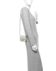 Shiny Calfskin Mini Triomphe Chalk