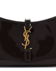 Patent Calfskin Le 5 A 7 Mini Hobo Spicy Chocolate