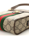 GG Supreme Monogram Web Mini Ophidia Messenger Brown