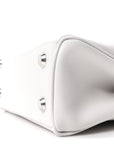 Natural Smooth Calfskin Mini Rodeo Top Handle Handbag Optic White