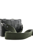 Calfskin Maxi Intreccio Cassette With Strap Bag Dark Green