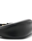 Smooth Calfskin Medium Strap Ava Triomphe Shoulder Bag Black