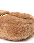 Faux Fur Calfskin Mini The Teddy J Marc Shoulder Bag Camel
