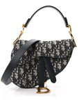 Oblique Mini Saddle Bag With Strap Blue