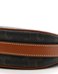 Canvas Calfskin Mini Ava Triomphe Shoulder Bag Tan