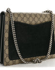 GG Supreme Monogram Medium Dionysus Shoulder Bag Black