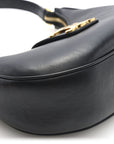 Smooth Calfskin Medium Strap Ava Triomphe Shoulder Bag Black