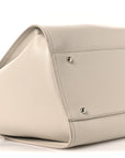 Caviar Medium Studded Deauville Tote Ivory