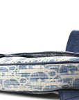 Denim Jacquard Oblique Kasuri Mens Saddle Bag Kasuri Blue White