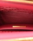 Saffiano Lux Micro Galleria Double Zip Tote Peonia