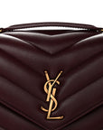 Lambskin Chevron Quilted Medium LouLou Rouge Cabernet