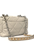 Lambskin Quilted Large CHNL 19 Flap Grey