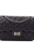 Aged Calfskin Quilted 2.55 Reissue Mini Flap Dark Purple