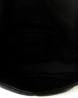 Lambskin Quilted Monogram Monochrome Medium Loulou Puffer Chain Satchel Black