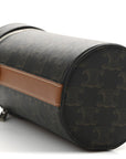 Triomphe Canvas Vertical Cylinder Bag Tan