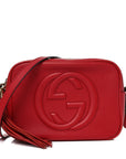 Pebbled Calfskin Small Soho Disco Bag Vibrant Red
