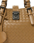 Nappa Intrecciato Small Roma Tote New Cigar