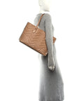 Calfskin Matelasse Monochrome GG Marmont Large Tote Camelia