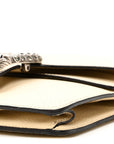 Textured Calfskin Crystal Mini Dionysus Shoulder Bag Mystic White
