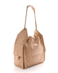 Caviar Quilted Medium CHNL 25 Handbag Beige
