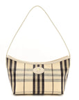 Coated Canvas Vintage Check Calfskin Mini Highlands Shoulder Bag Light Beige