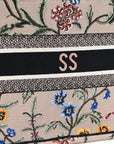 Canvas Embroidered Petites Fleurs Medium Book Tote Rose Multicolor