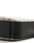 GG Supreme Monogram Flat Messenger Bag Beige Black New Acero