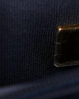 Lambskin Quilted Hold The Line Wallet On Chain WOC Dark Blue