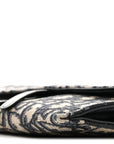 Oblique Saddle Chain Long Wallet Blue